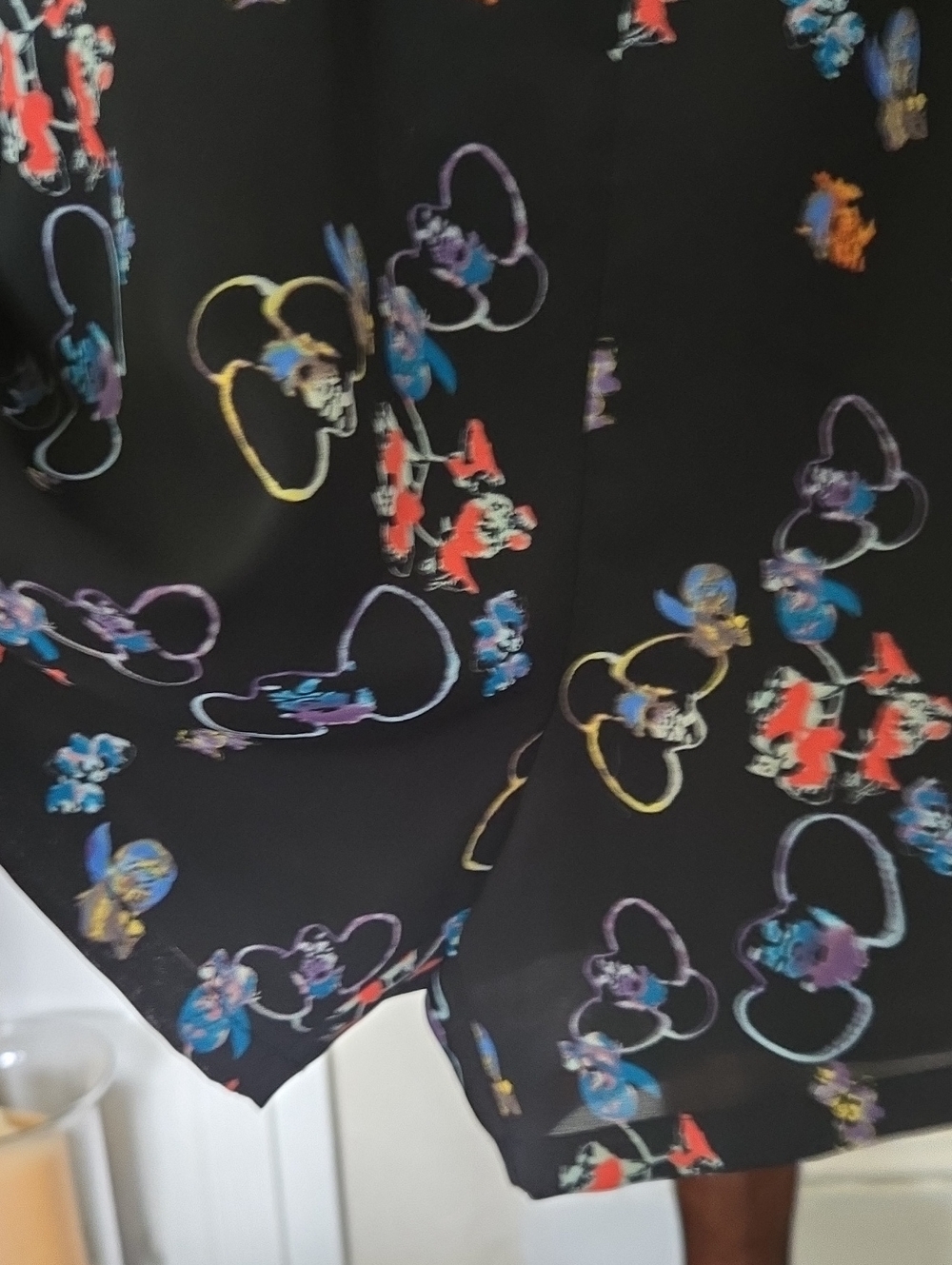 Rebecca Minkoff Black Mini Romper with Multicolor Floral Print - Picture 2 of 9